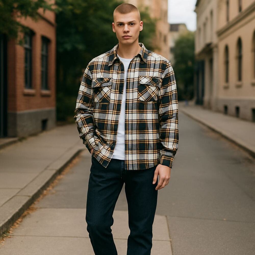 Mens Jachs MFG Heritage Flannel Button down shirt Size M NWOT